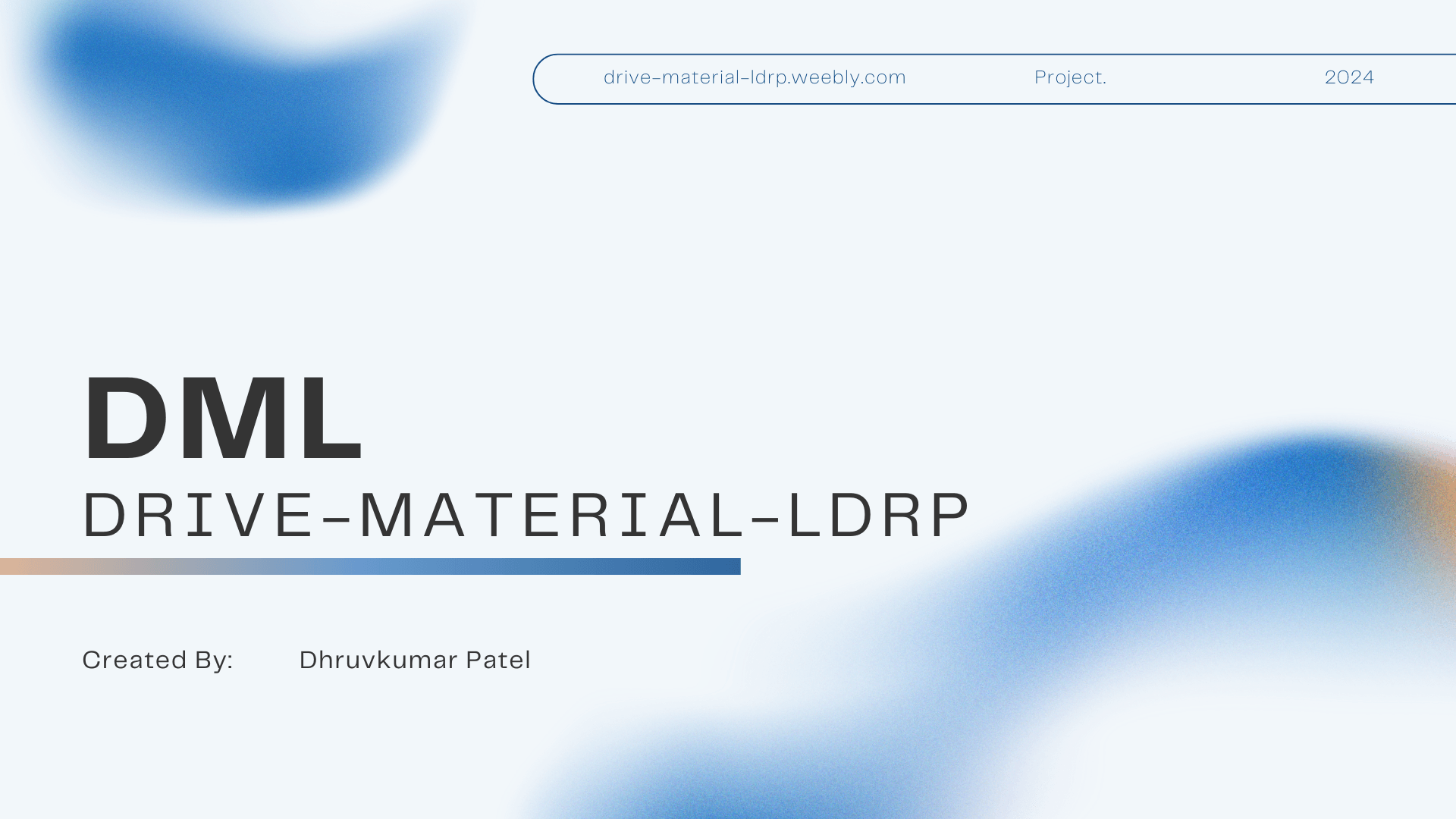 Homepage of Drive Material LDRP showing organized academic resources by subject and semester